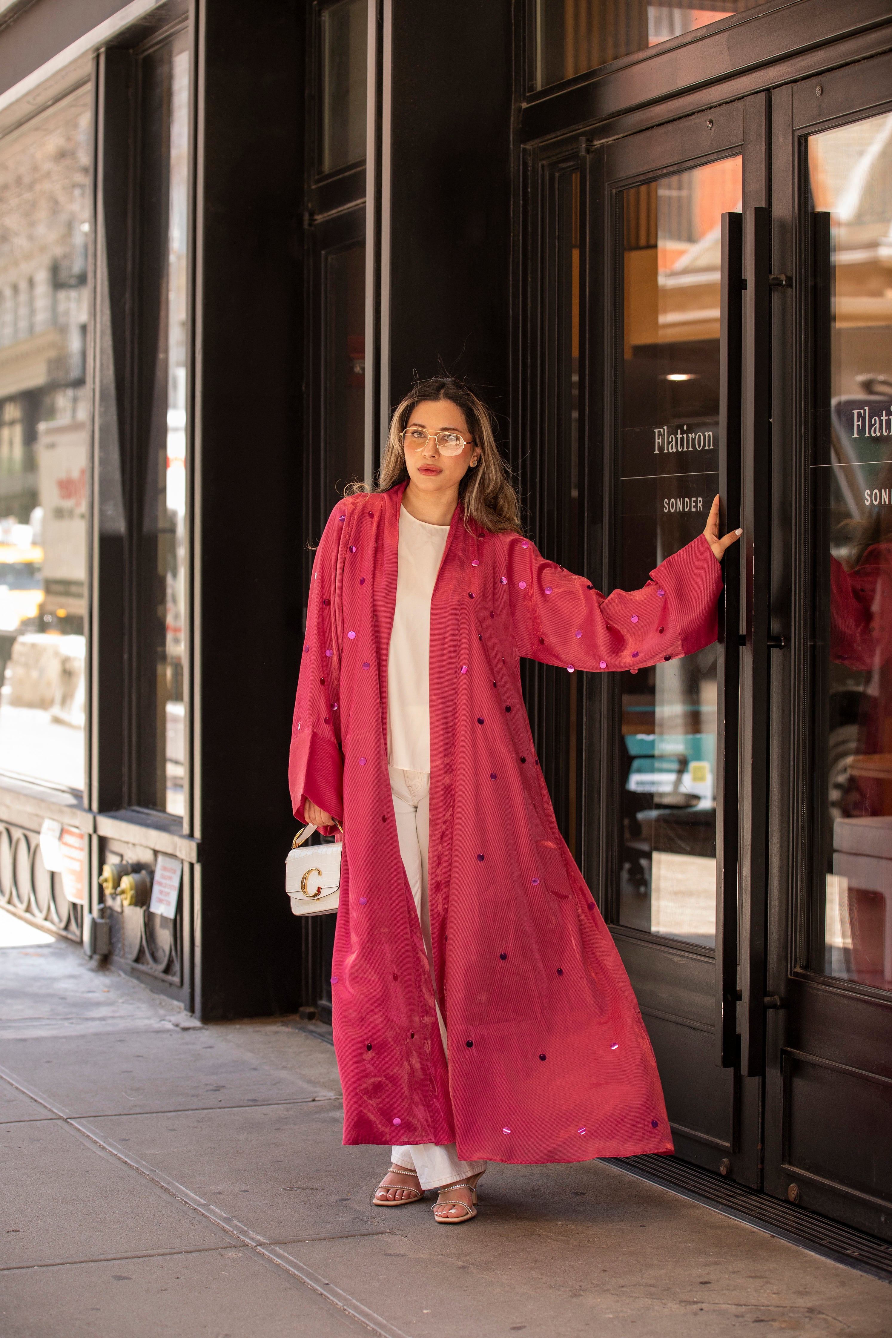 Hot pink Abaya