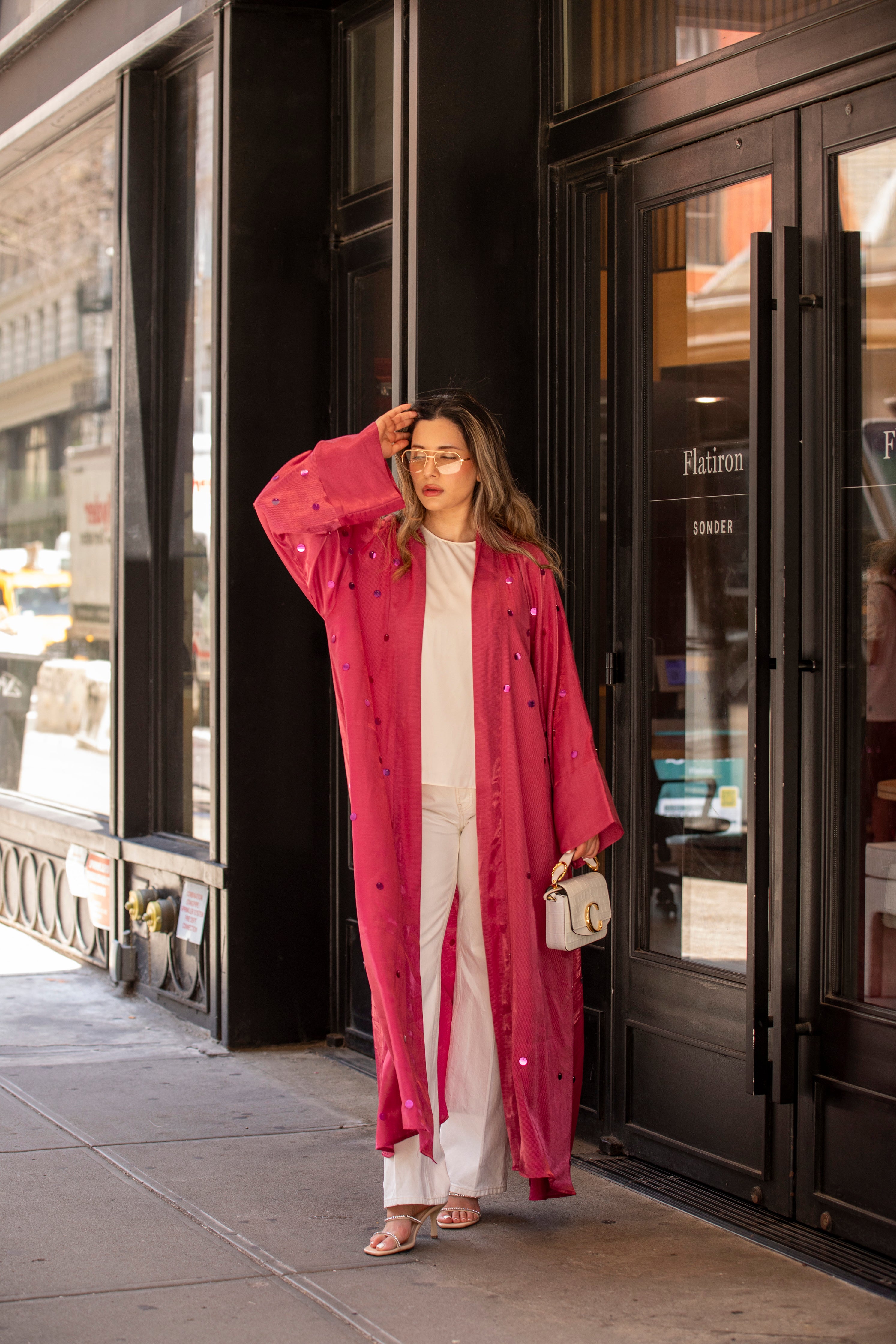 Hot pink Abaya