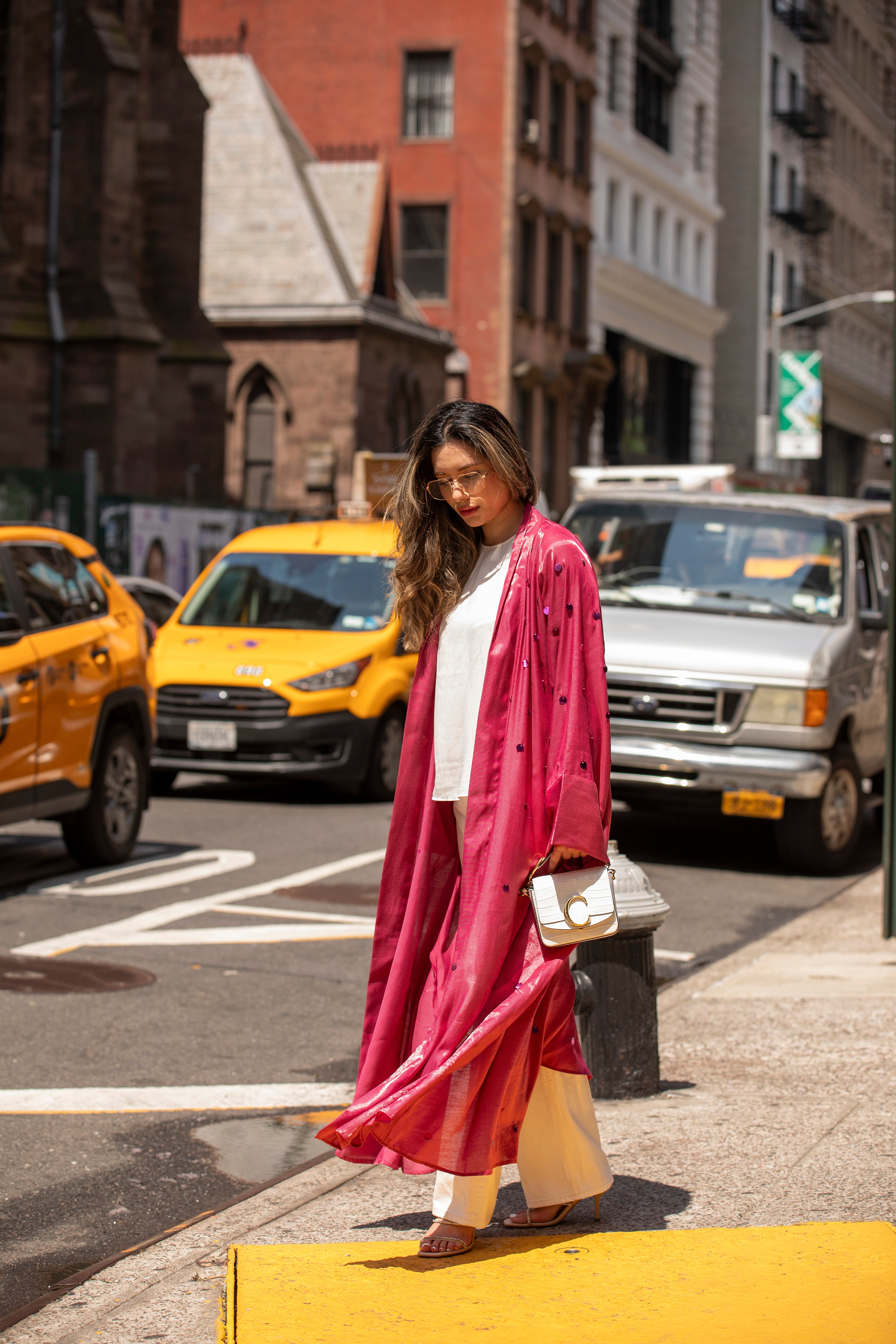 Hot pink Abaya